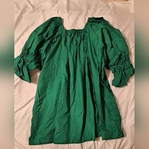 Womens Poet Shirt - Medieval Garb - Size: Small - Large - Deep Green